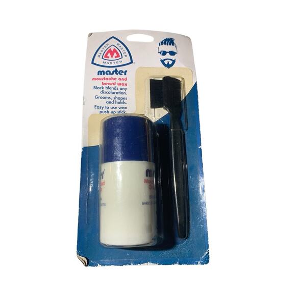 Master Other - Master Well Comb Mustache & Beard Grooming Wax Stick BLACK with Comb 1 oz Damage